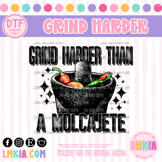Grind Harder DTF Transfer