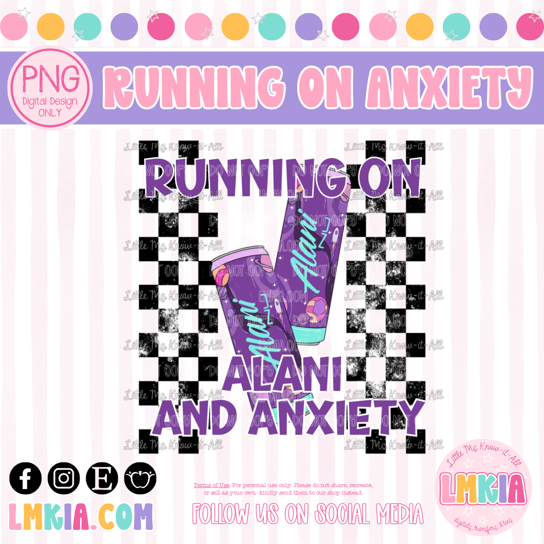 Running on A & Anxiety PNG