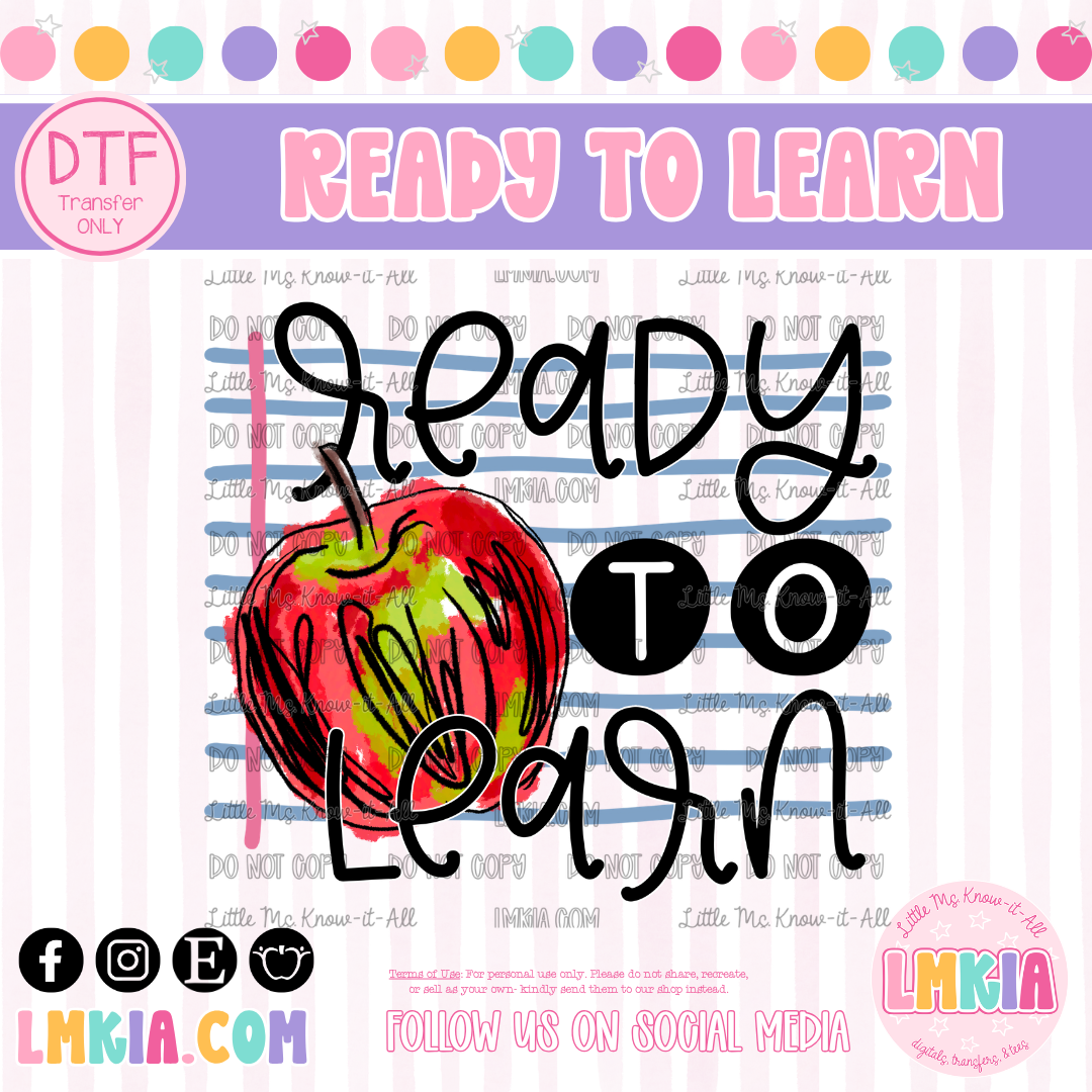 Ready to Learn DTF Transfer