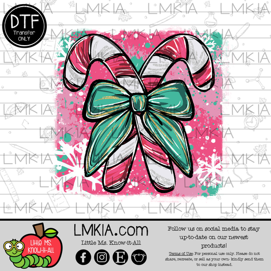 Candy Canes DTF Transfer