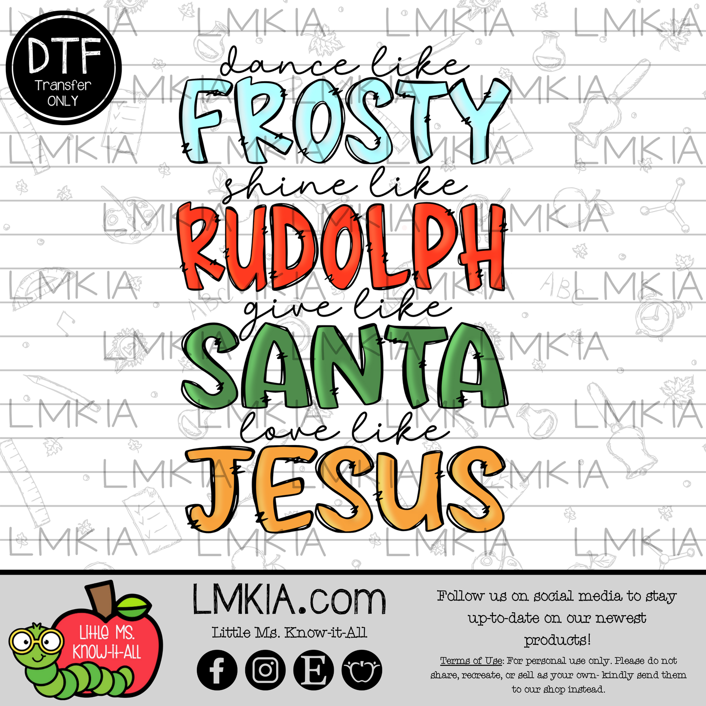 Love Like Jesus DTF Transfer