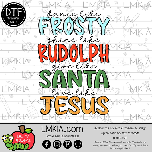 Love Like Jesus DTF Transfer