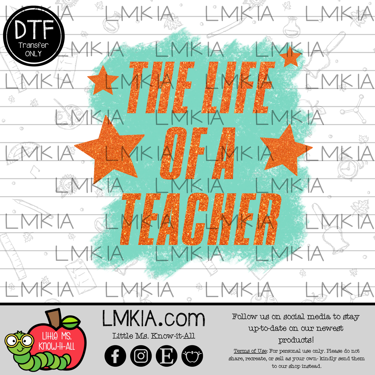 Life of a Teacher DTF Transfer