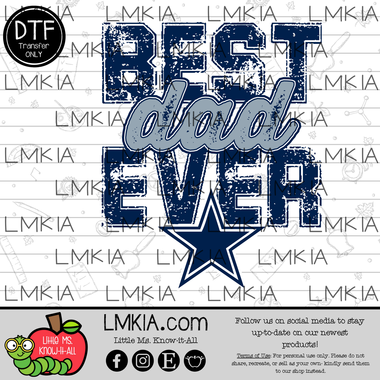 Best Dad Ever Football DTF Transfer