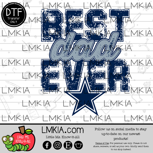 Best Dad Ever Football DTF Transfer