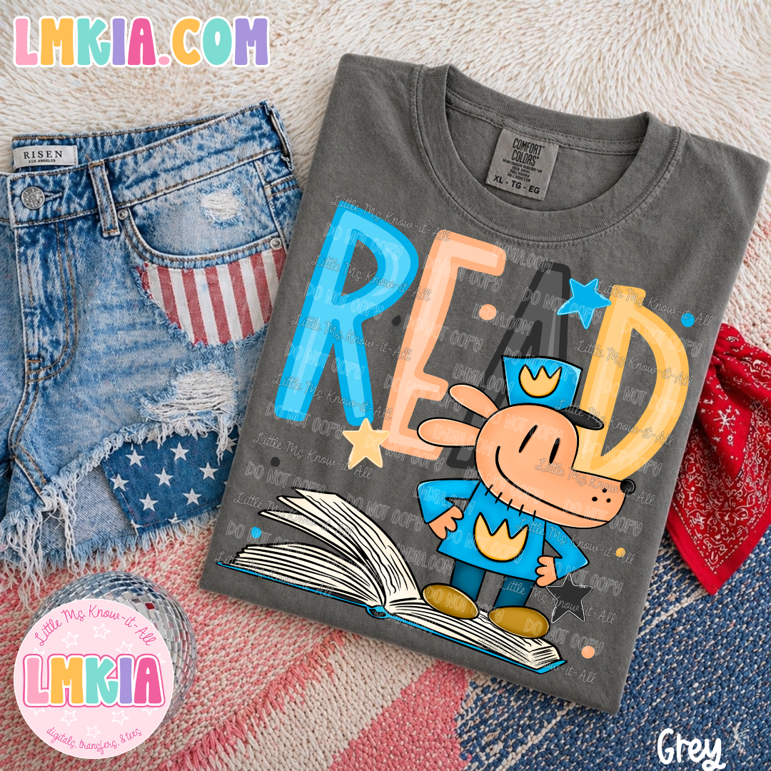 Man Dog Read T-Shirt