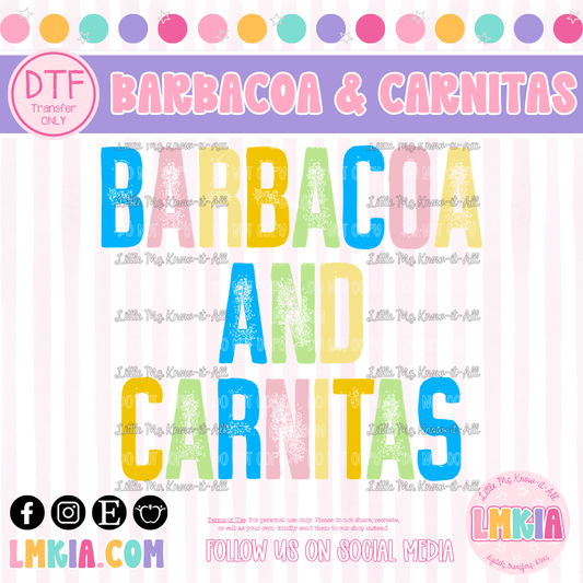 Barbacoa and Carnitas DTF Transfer