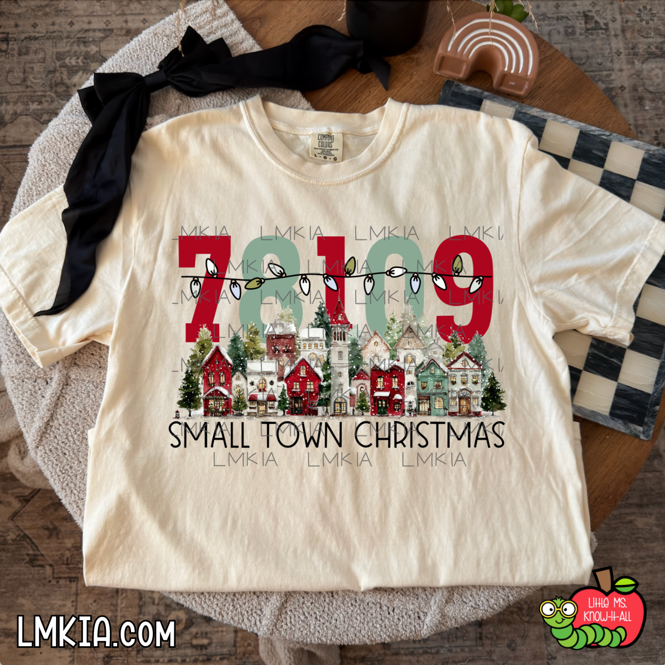 Custom Small Town Christmas Village T-Shirt