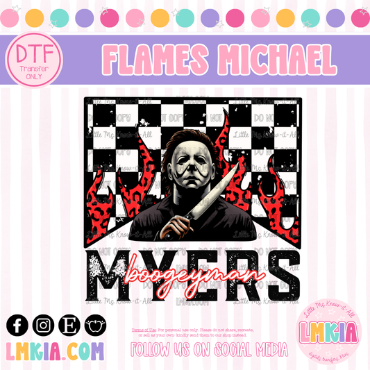 Flames Michael DTF Transfer
