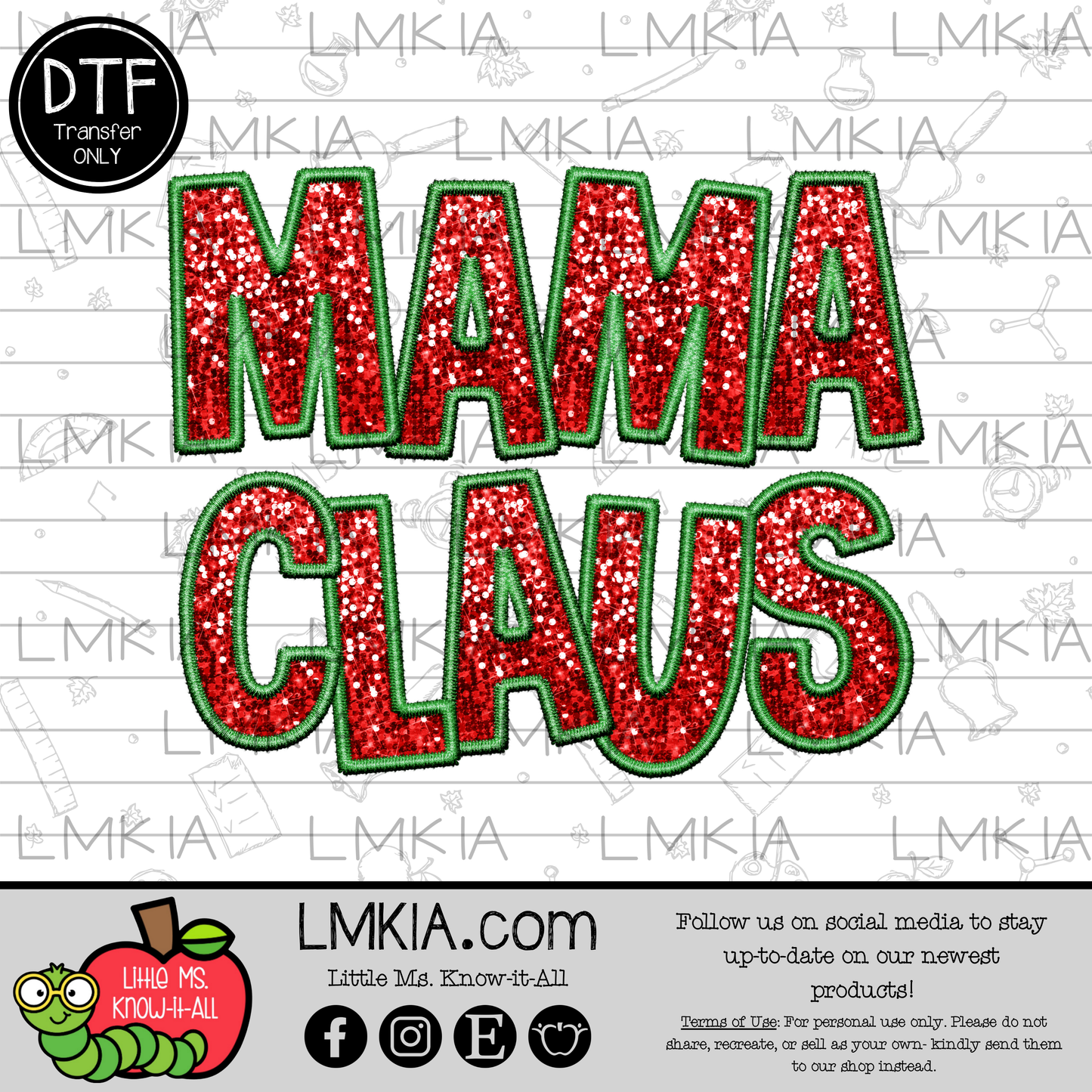 Mama Claus DTF Transfer