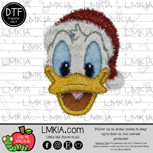 Tinsel Duck Christmas DTF Transfer