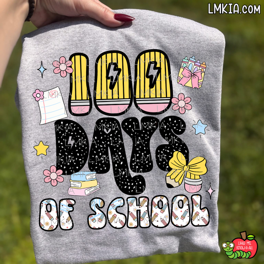 100 Days Pencil Adult T-Shirt