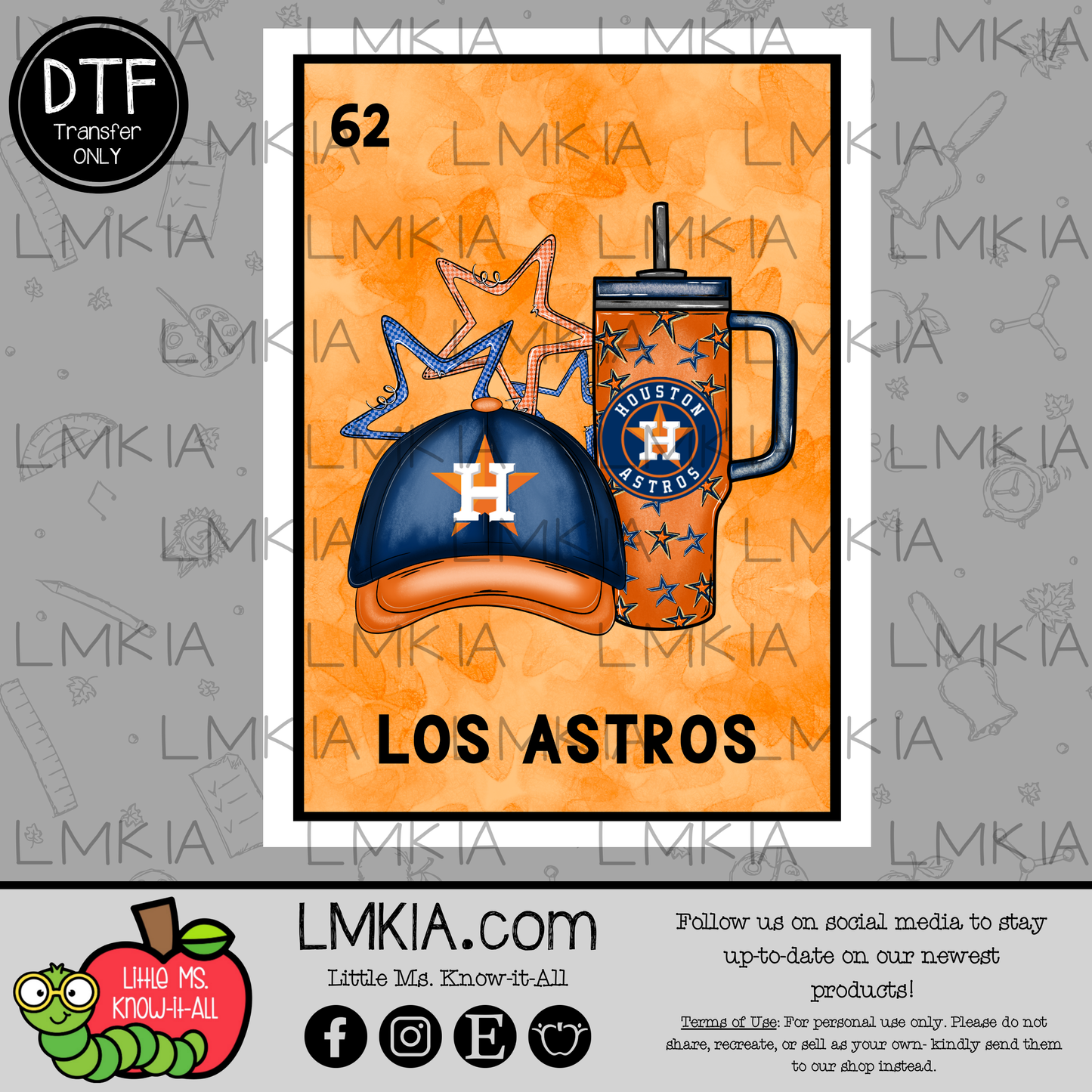 Texas Baseball Loteria DTF Transfer