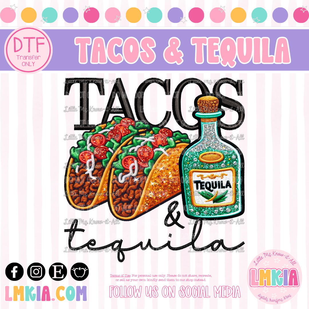 Tacos & Tequila DTF Transfer