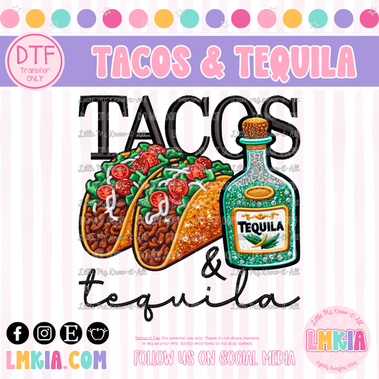 Tacos & Tequila DTF Transfer