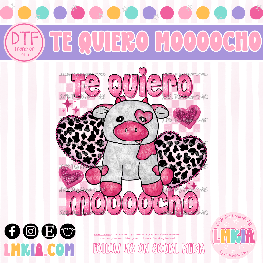 Te Quiero Mucho DTF Transfer