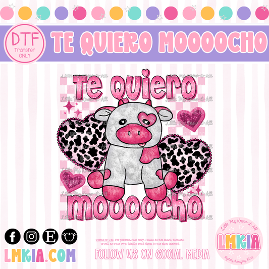 Te Quiero Mucho DTF Transfer