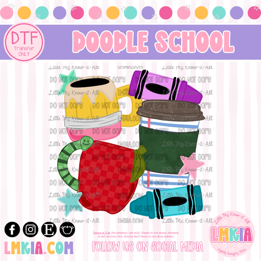 Doodle School DTF Transfer