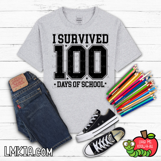 I Survived 100 Days Kids T-Shirt