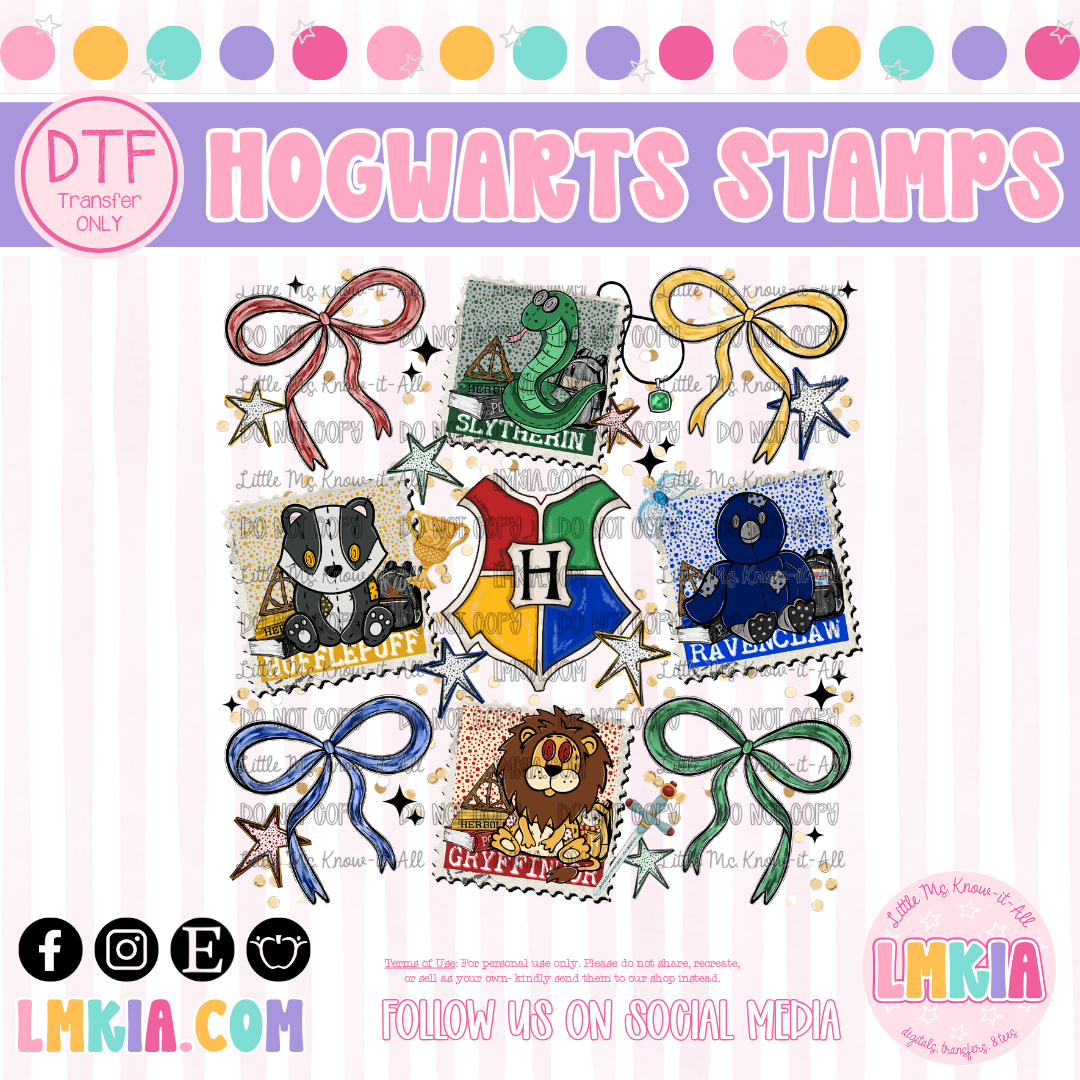 Wizard School Stamps DTF Transfer