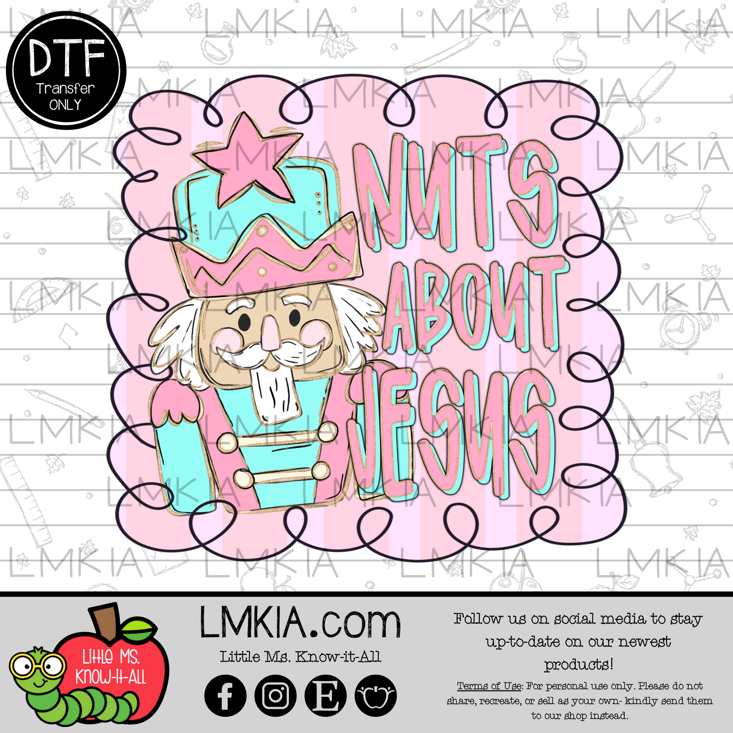 Nuts About Jesus DTF Transfer