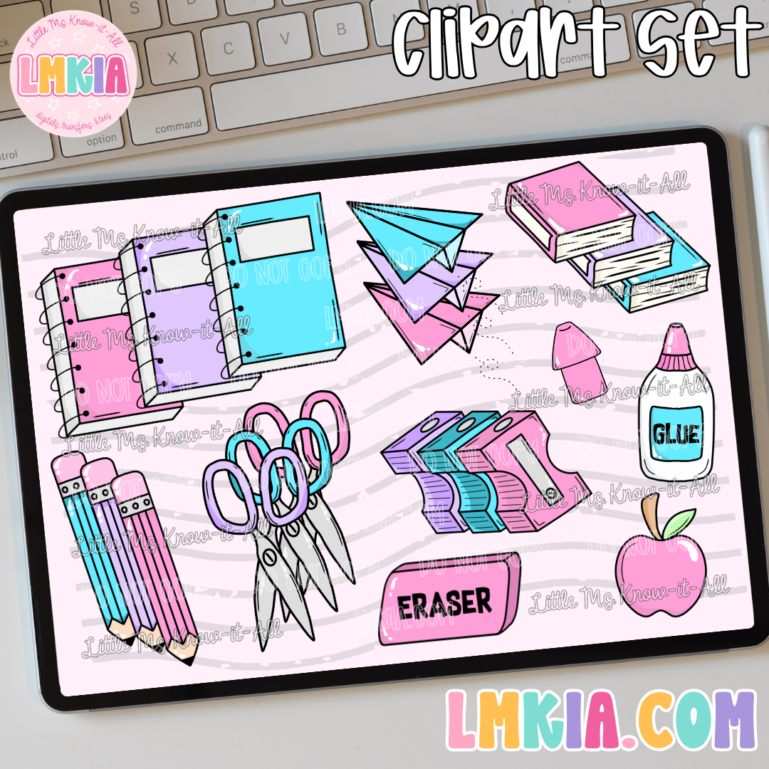 Cotton Candy School Clipart