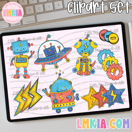 Robot Frenzy Clipart