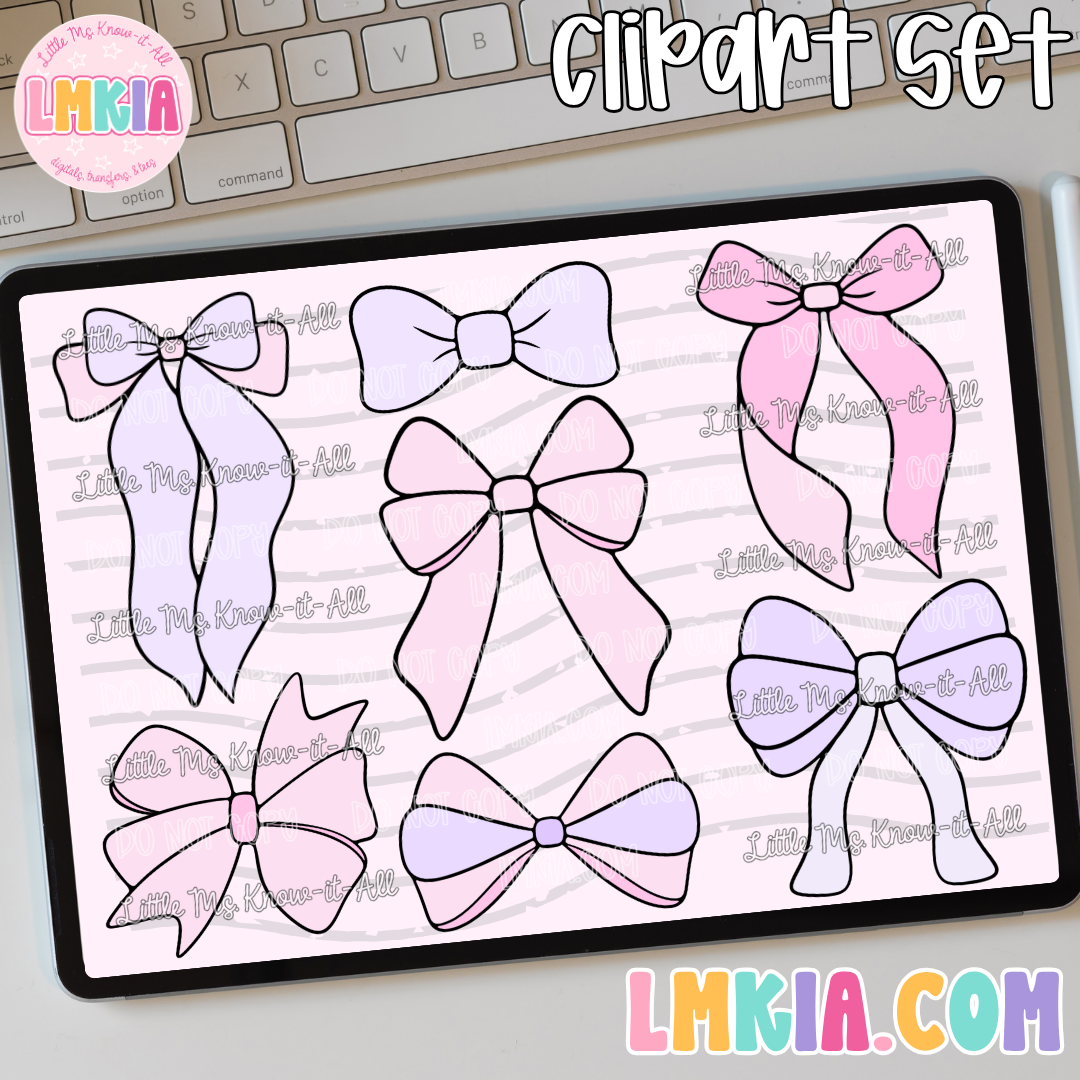 Pretty in Pink Bows Clipart