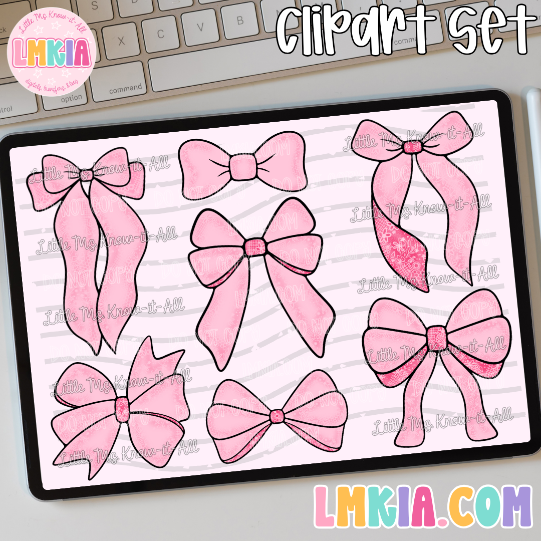 Little Lace Bows Clipart