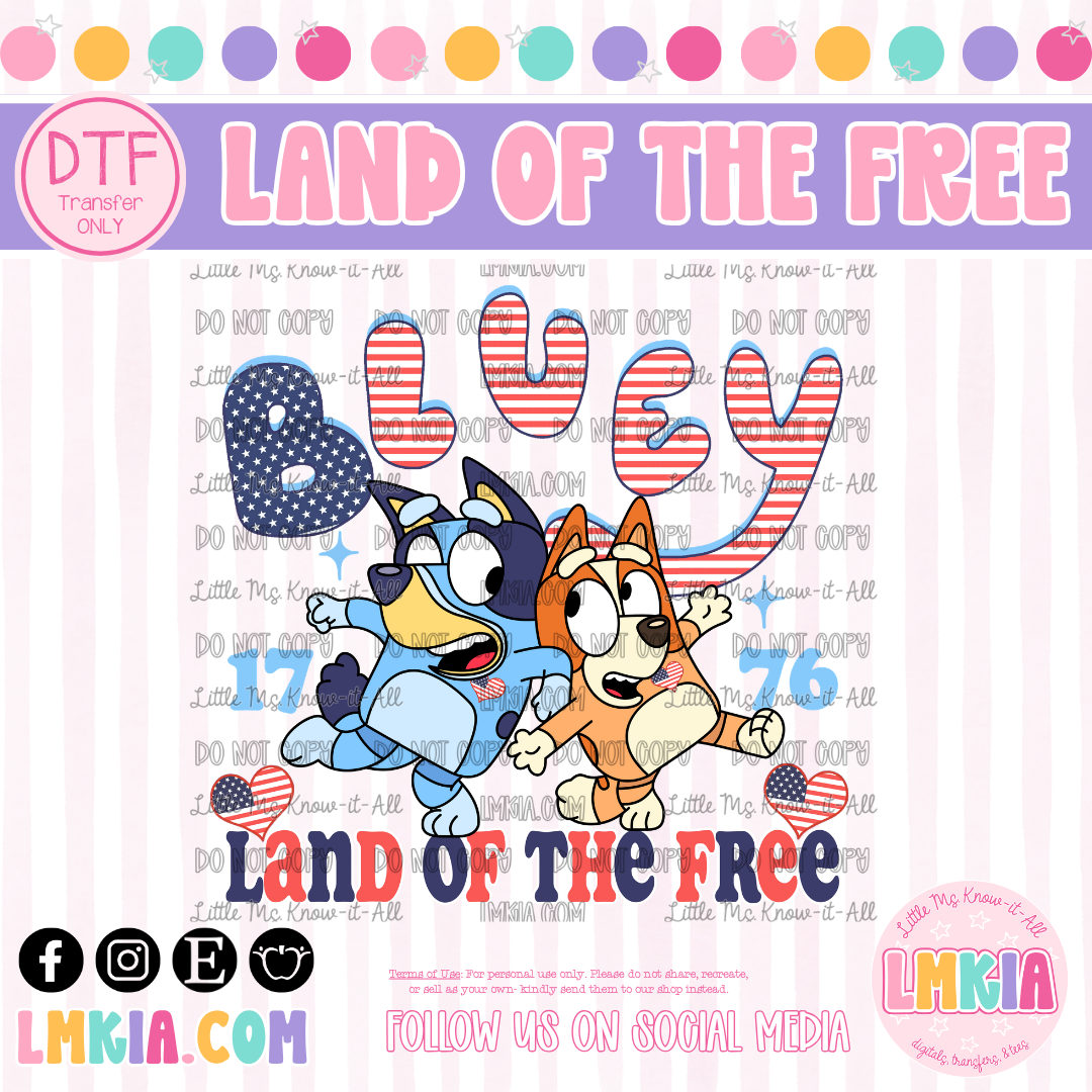 Land of the Free DTF Transfer