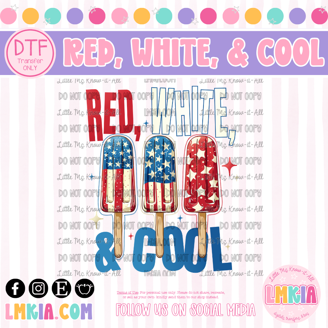 Red, White, & Cool DTF Transfer