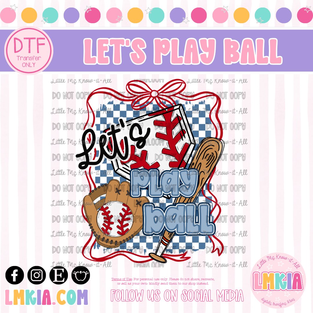 Let's Play Ball DTF Transfer