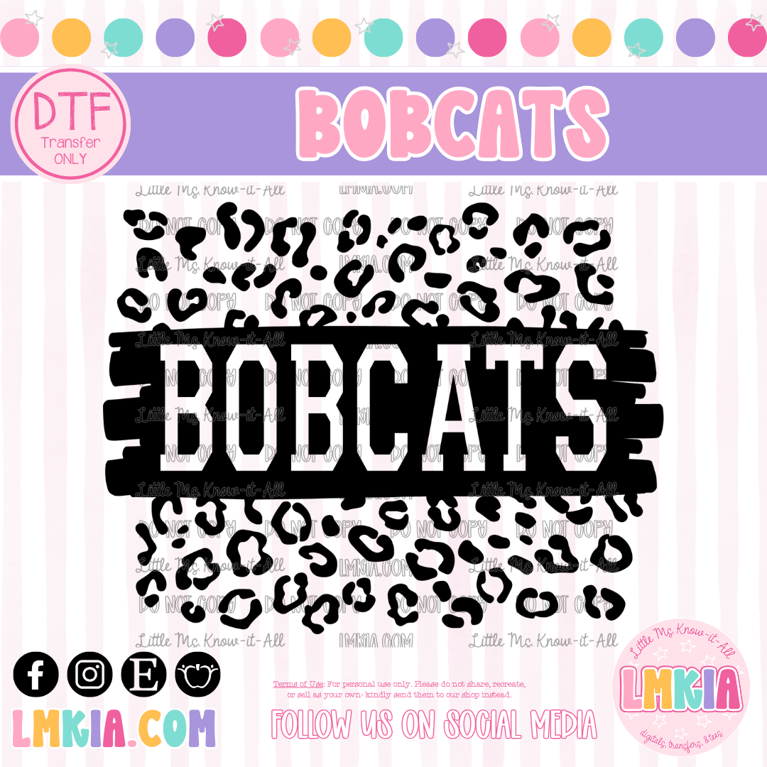 Leopard Bobcats DTF Transfer