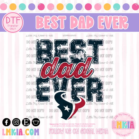 Best Dad Ever Football DTF Transfer