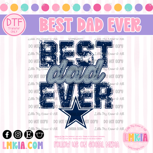Best Dad Ever Football DTF Transfer