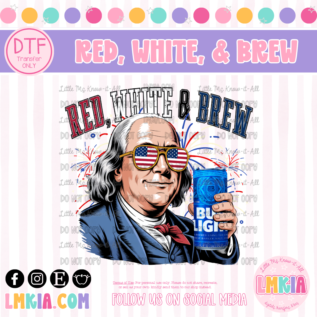 Red, White, and Brew DTF Transfer