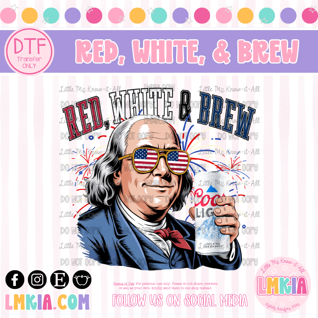 Red, White, and Brew DTF Transfer