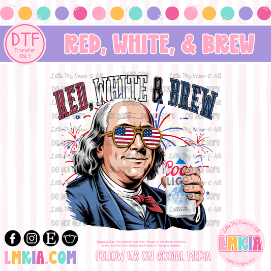 Red, White, and Brew DTF Transfer