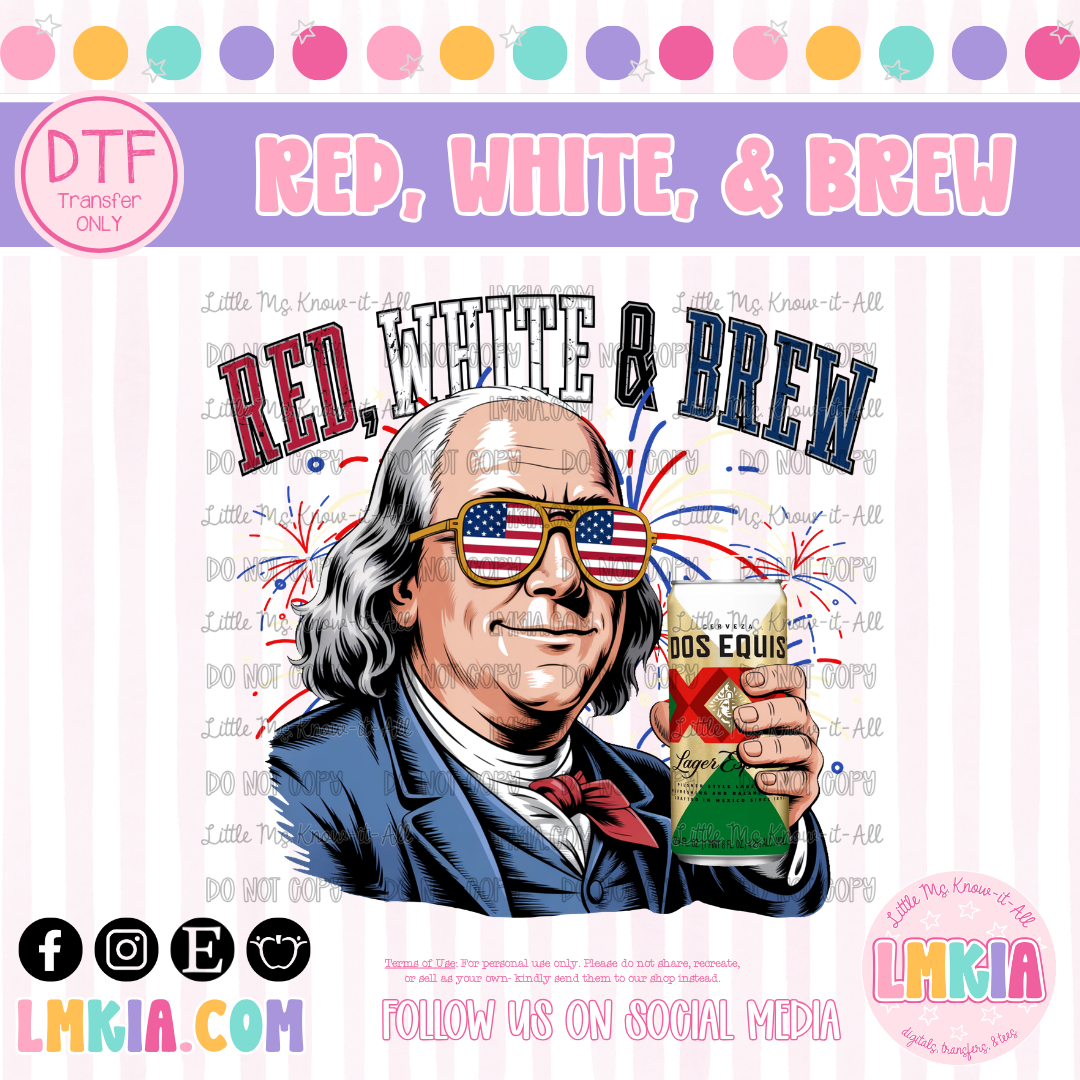 Red, White, and Brew DTF Transfer