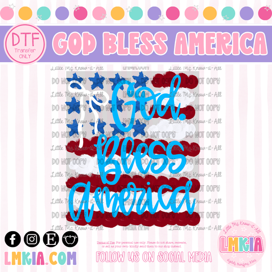 God Bless America DTF Transfer