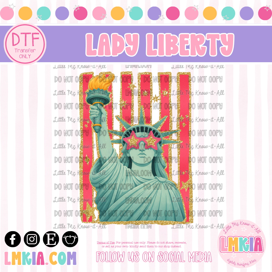 Lady Liberty DTF Transfer