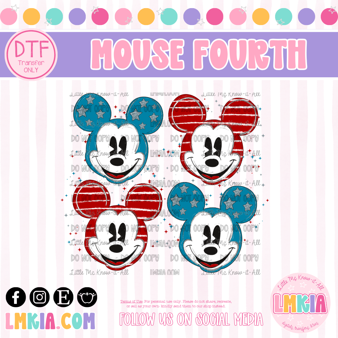 Patriotic Mice DTF Transfer