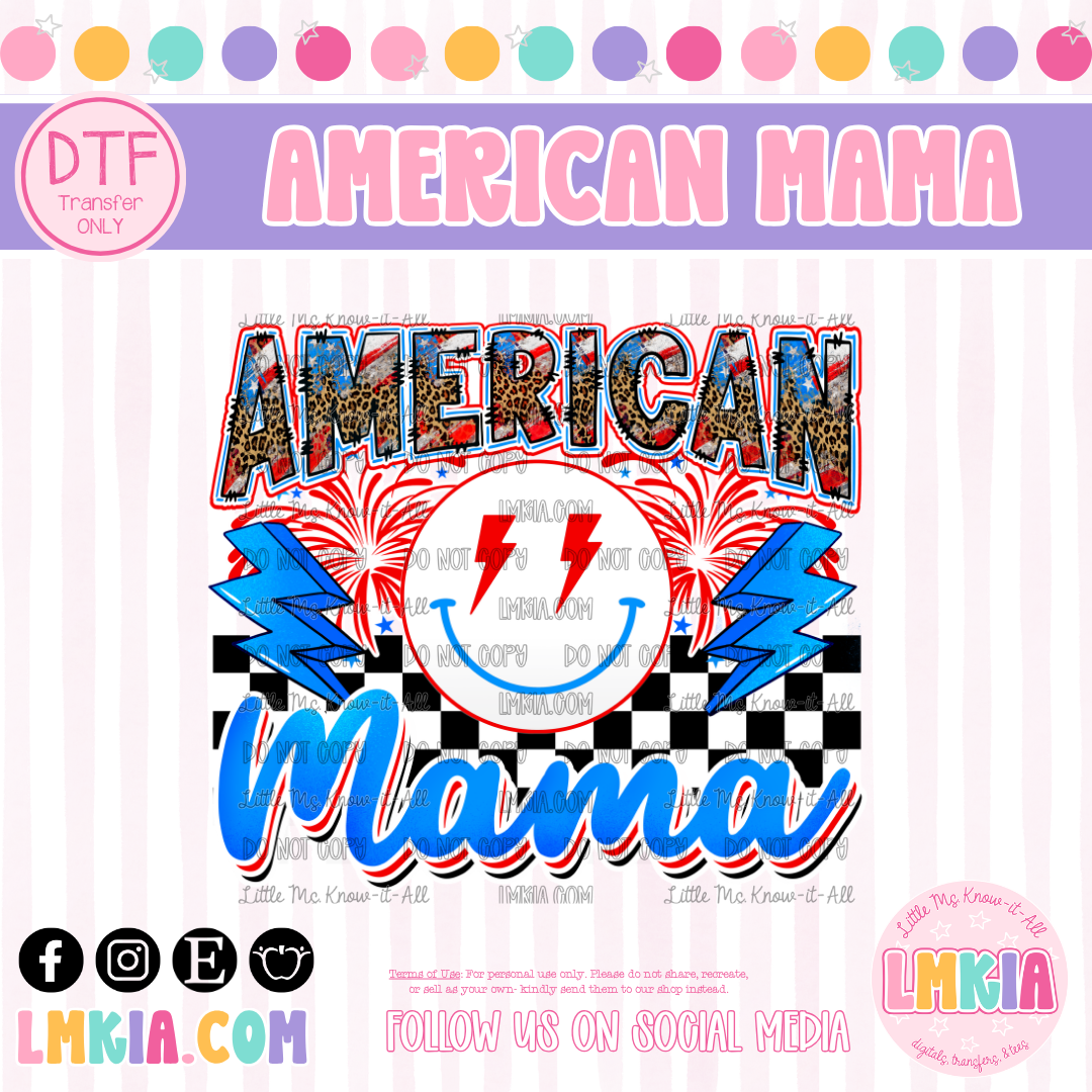 American Mama DTF Transfer