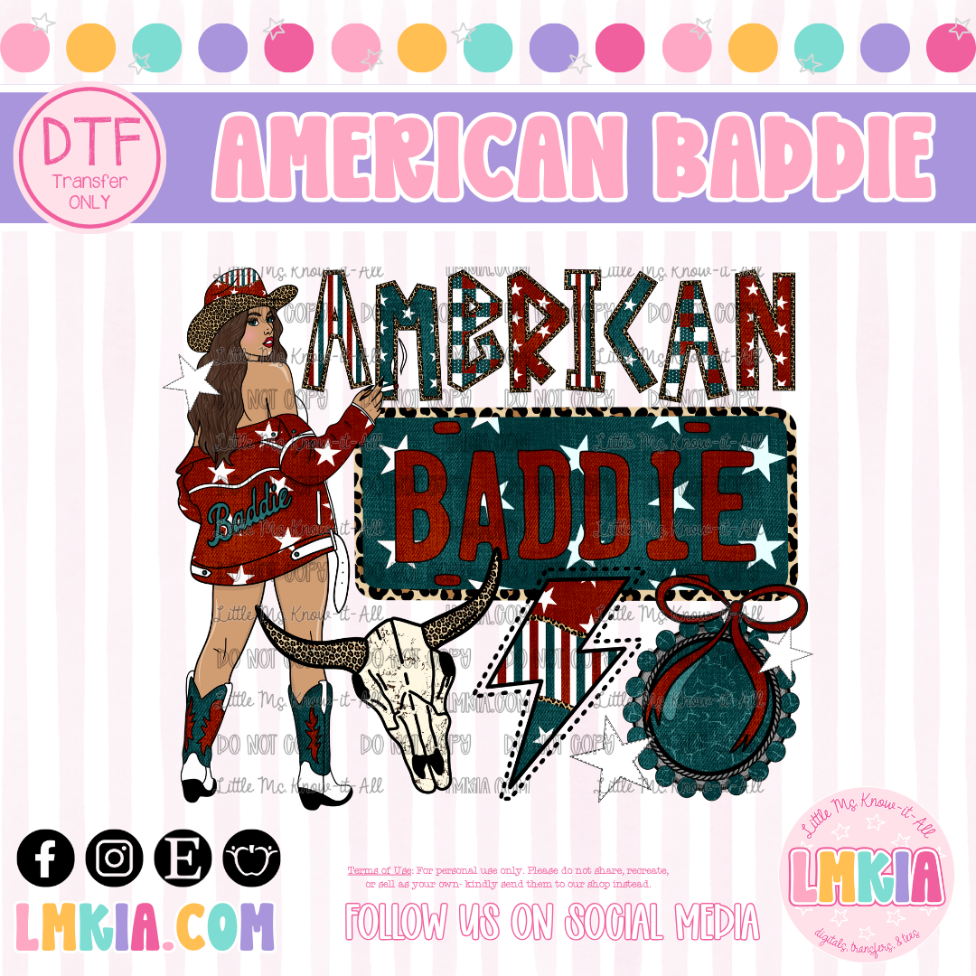 American Baddie DTF Transfer