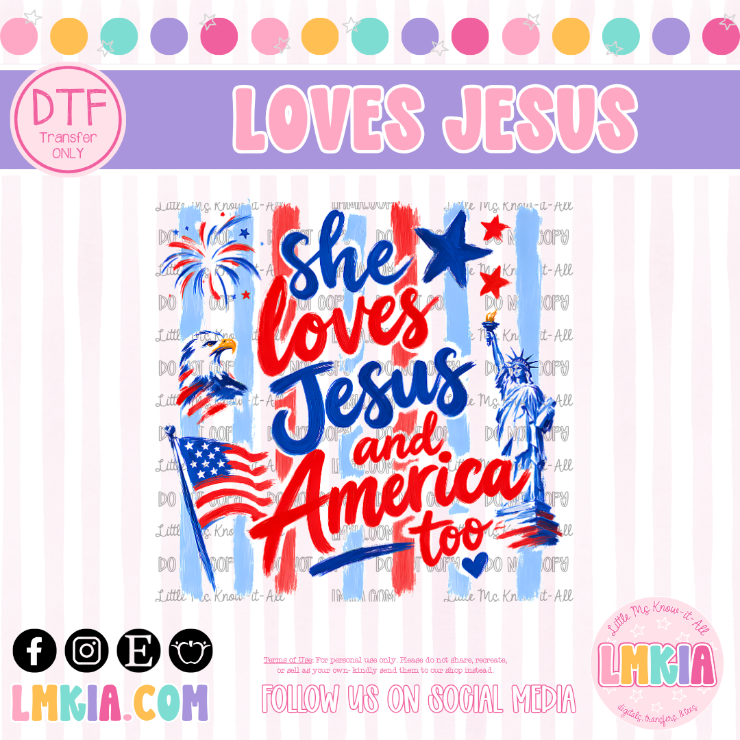 Loves Jesus DTF Transfer