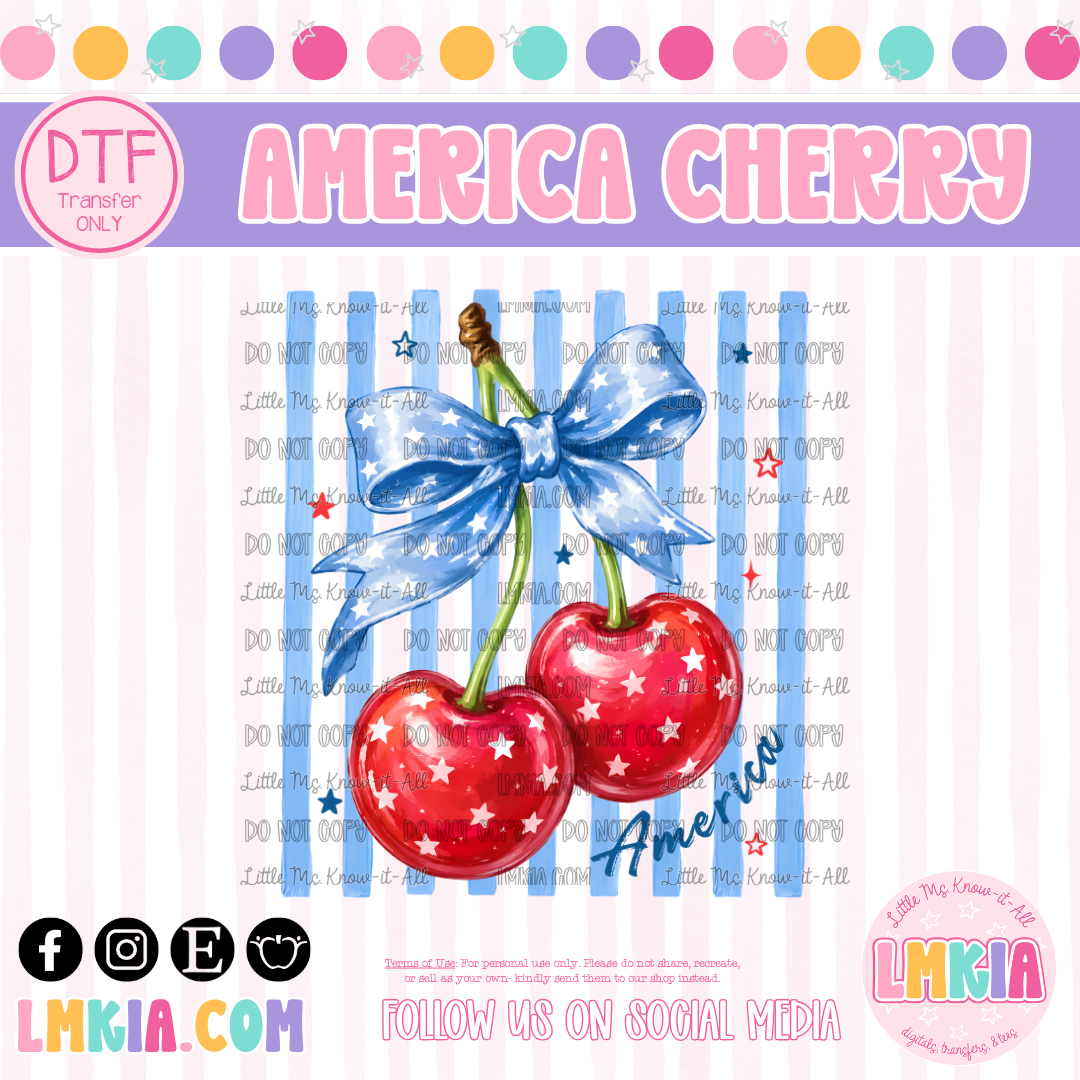 America Cherry DTF Transfer