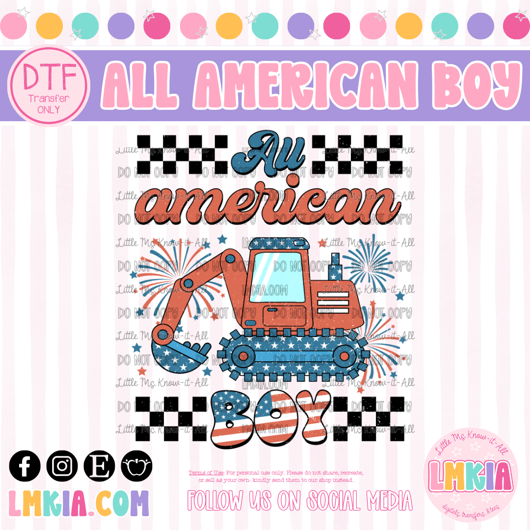 All American Boy DTF Transfer