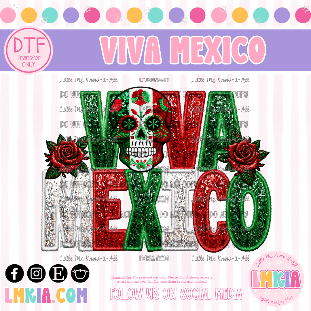 Viva Mexico DTF Transfer