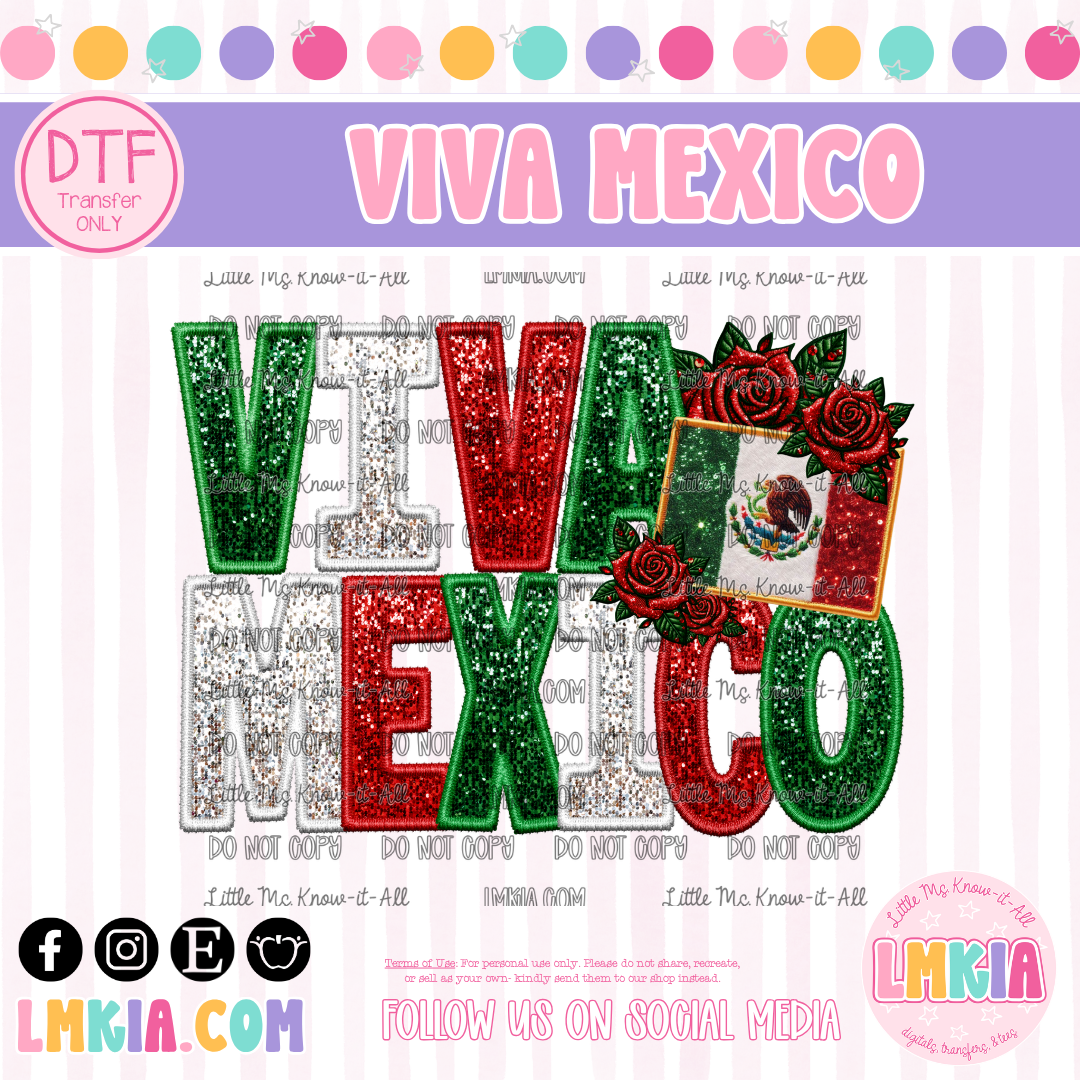 Viva Mexico DTF Transfer