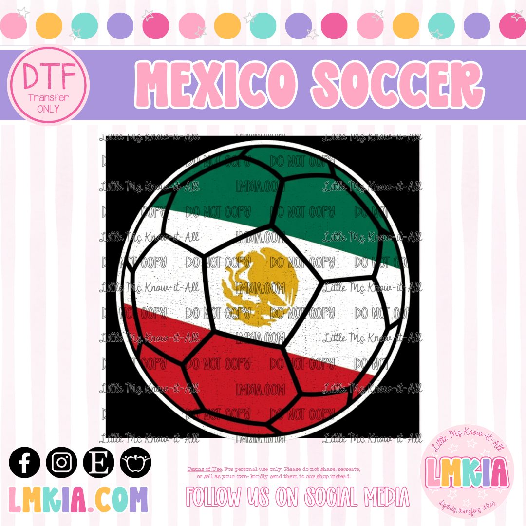 Mexico Soccer DTF Transfer